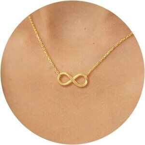⚡Gold Infinity Necklace for Women Minimalist Love Eternity Symbol Jewelry Gift